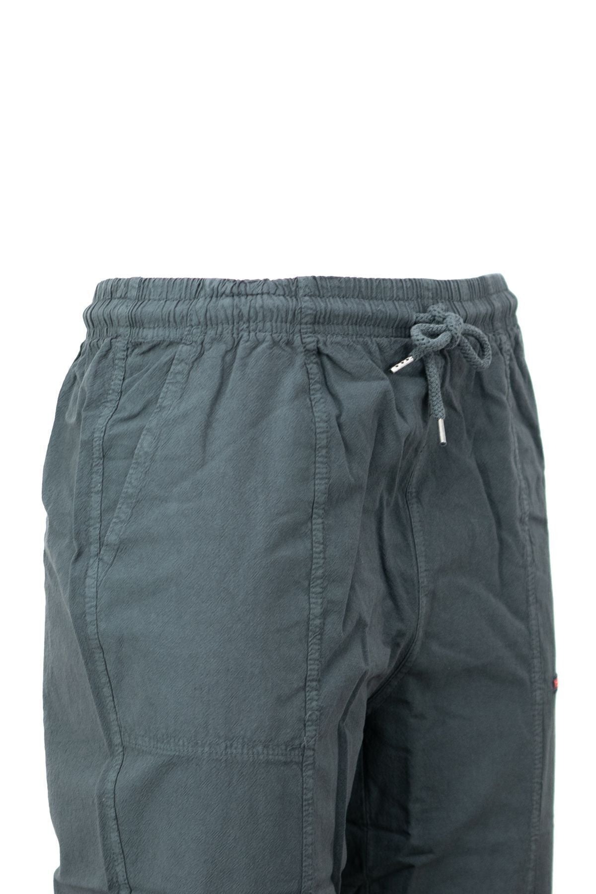 Erkek %100 Saf Pamuk Kumaş Kapri Düz Paça Yanlardan Cepli Beli Bağcıklı Rahat Tam Kalıp